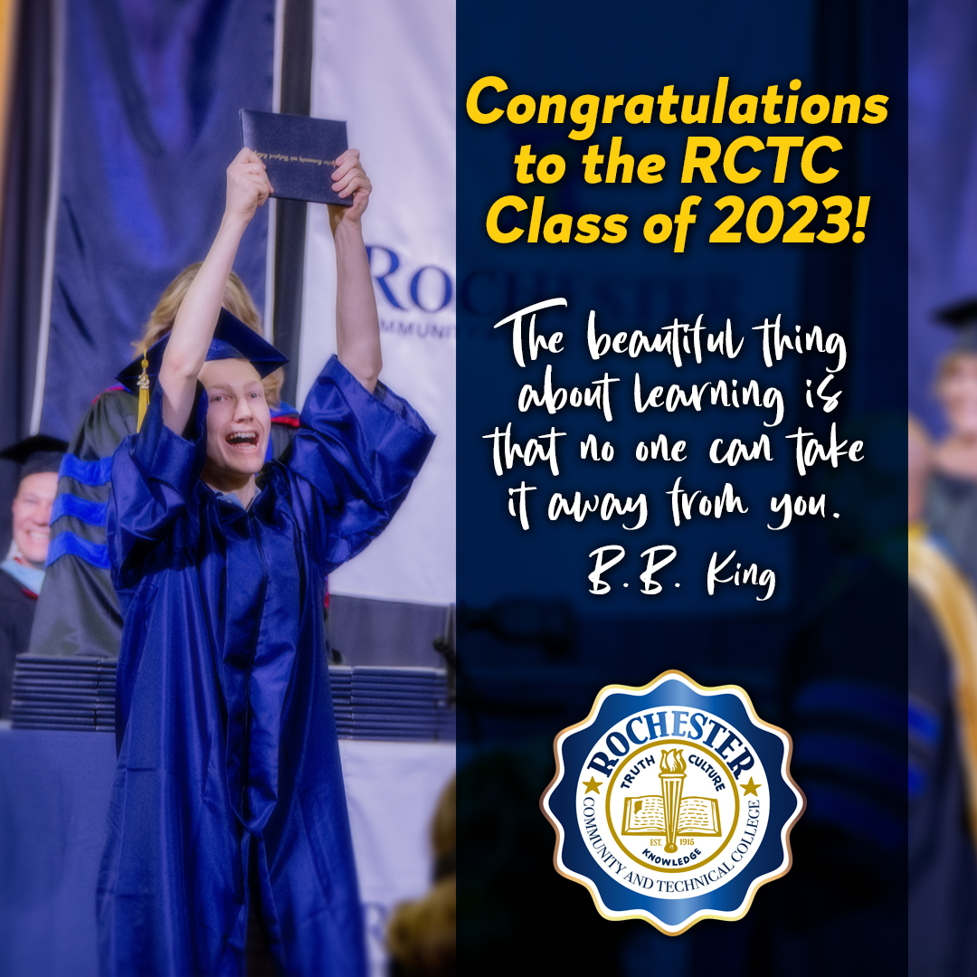 RochesterCTC's tweet photo. Celebrate! Congratulations RCTC graduates! #YellowjacketStrong #RCTCGrad https://t.co/6eipxinL2l