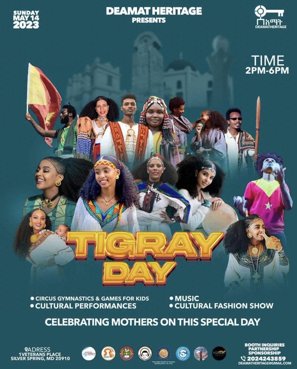 melmoh25's tweet photo. DMV: This Sunday come out and celebrate Deamat Heritage’s “Tigray Day”, a family centered cultural event celebrating all things Tigray and honoring Mother’s Day. @RYifter 

After the event catch my brother DJ Davino live at Kiss VA #SundaysAtKiss! @kingDavino1 https://t.co/igVFpciyqb