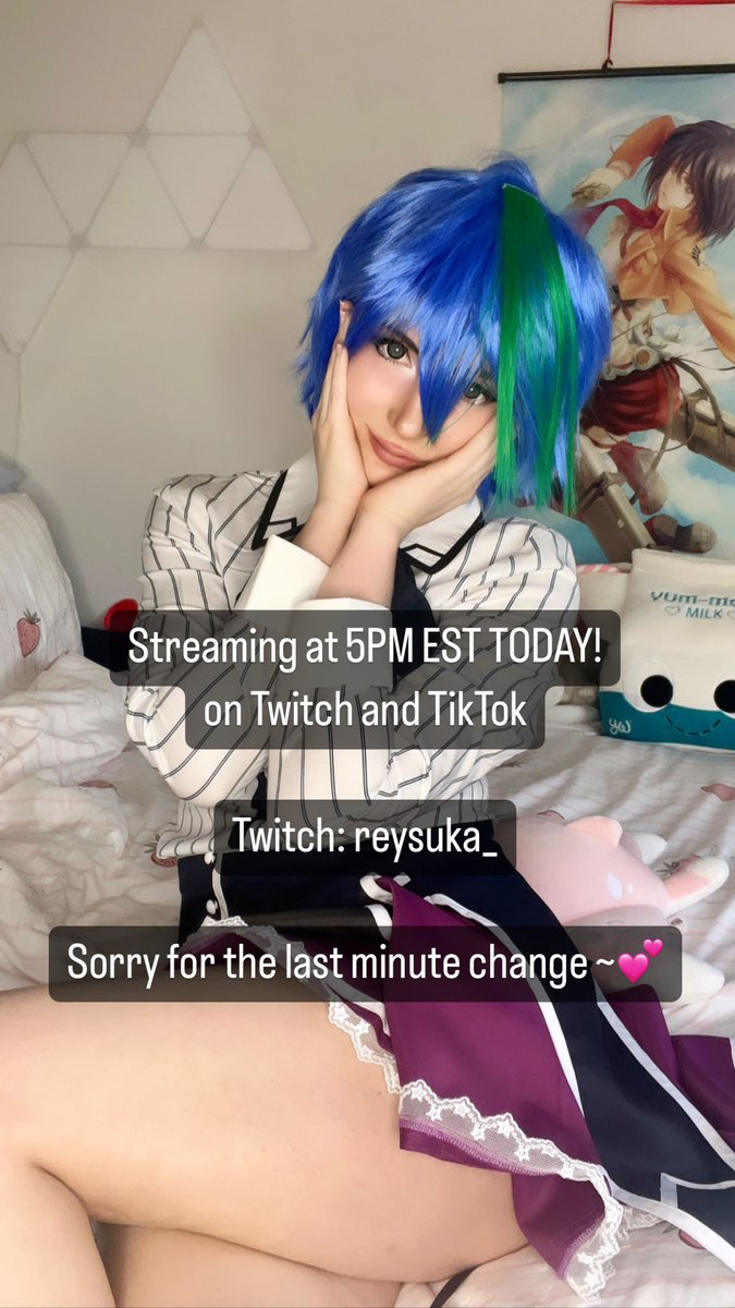 Stream schedule change! I will be streaming at 5PM EST today on TikTok and Twitch instead of streaming tomorrow #anime #animegirl #xenovia #HighSchoolDxD