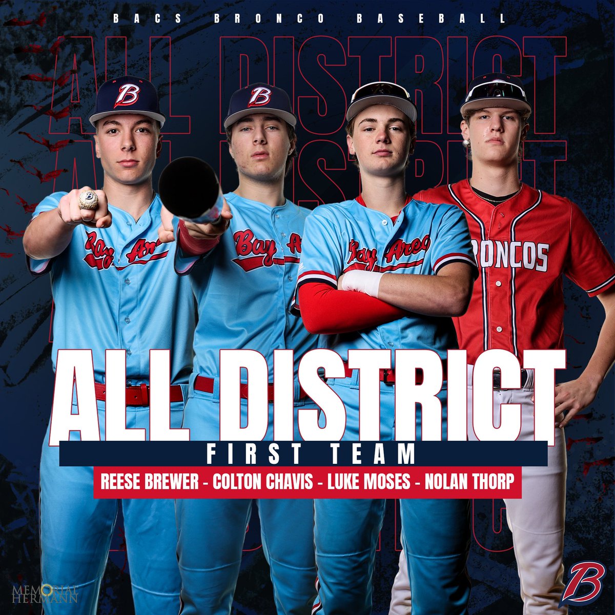 𝗔𝗹𝗹-𝗗𝗶𝘀𝘁𝗿𝗶𝗰𝘁 𝗙𝗶𝗿𝘀𝘁 𝗧𝗲𝗮𝗺 ⚾️ #BroncoNation