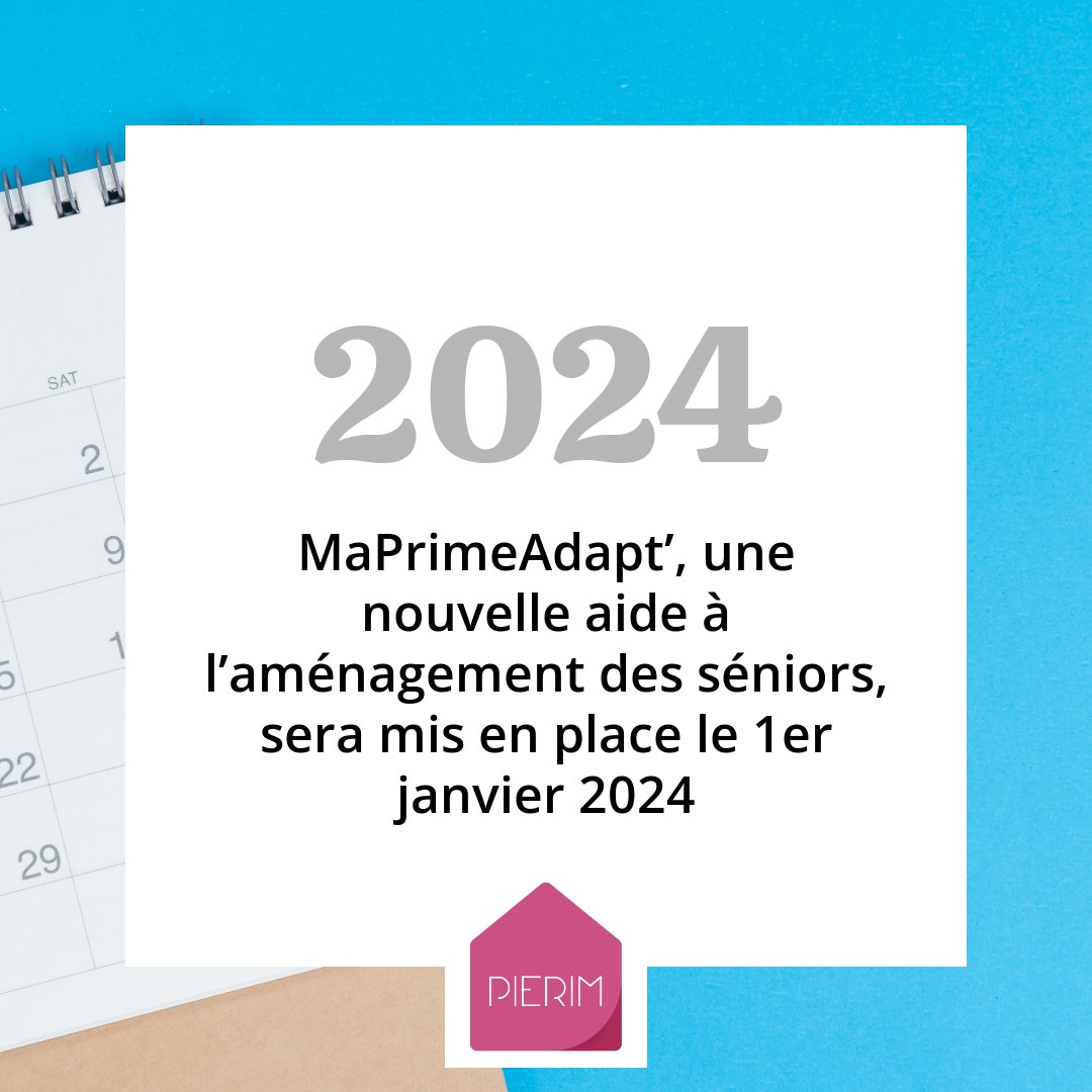 Pierim_'s tweet image. La nouvelle #AideFinancière, MaPrimeAdapt&apos;, devrait être mise en place à compter du 1er janvier 2024. 🗓

Destinée à l’aménagement des #séniors 🏠, elle remplacera les aides actuelles de l’Anah (Habiter facile), de la CNAV (Habitat cadre de vie) et le crédit d’impôt autonomie.