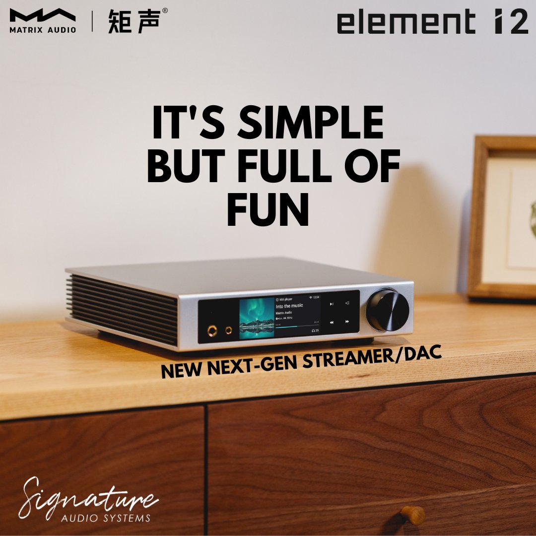 audio_signature's tweet photo. The Element i2 music streamer is your ultimate audio companion, perfect for streaming and gaming. It brings joy to every moment.
email: info@signaturesystems.co.uk
Price: £1,580
#hifinews #music #streamer #DAC #MatrixAudio #elementi2 #elementseries #gaming #headphoneamp https://t.co/7sW2AR4PIV