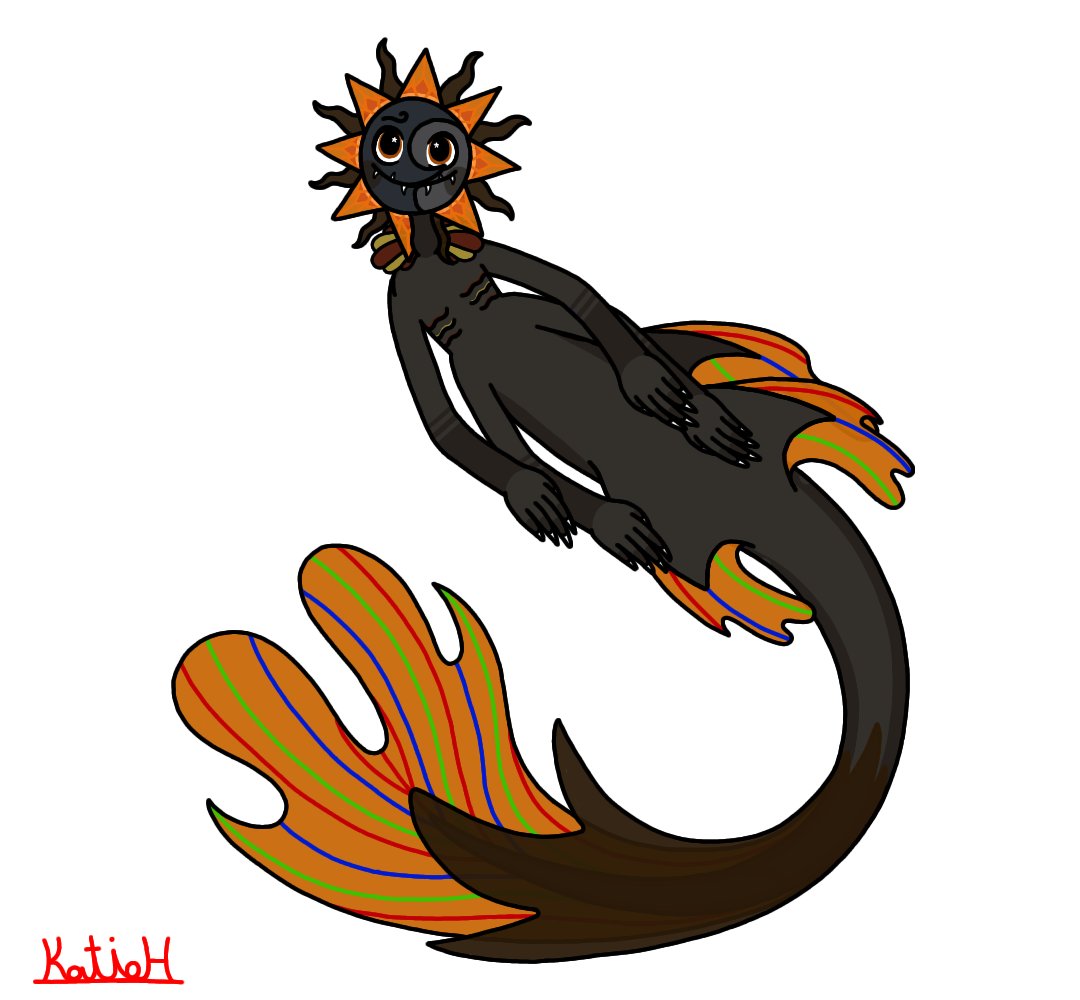 Katiecatlover18's tweet photo. Well last year I did my designs for mer Sun and Moon, So this year its Eclipse. He's to big then he should be and a hybrid but he still loves the others, in their own way. #fnafdaycareattendant #fnafeclipse #glitchdrop https://t.co/VxlGP8V0DO