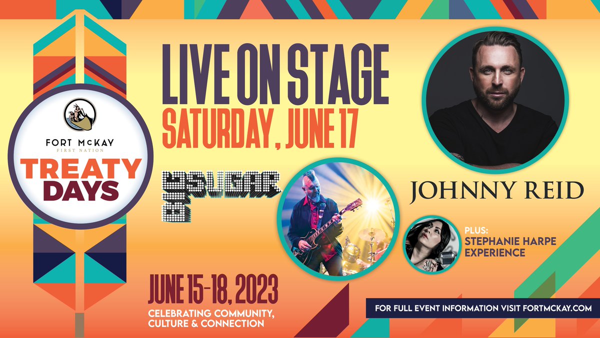 Check out our lineup for this year's FREE Treaty Days live concert on Saturday, June 17th, 2023!

#johnnyreid #bigsugarlive #FMFNTreatyDays2023