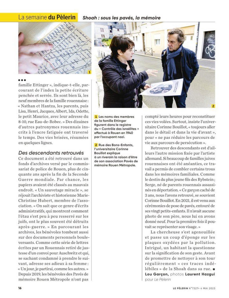 Parutions
Commandes
4 mai 2023

Le Pèlerin Magazine

Ciel, mes enfants sont végétariens

Shoah - Sous les pavés, la mémoire 

Photos © Laurent Hazgui / @divergenceimages pour le Pèlerin magazine