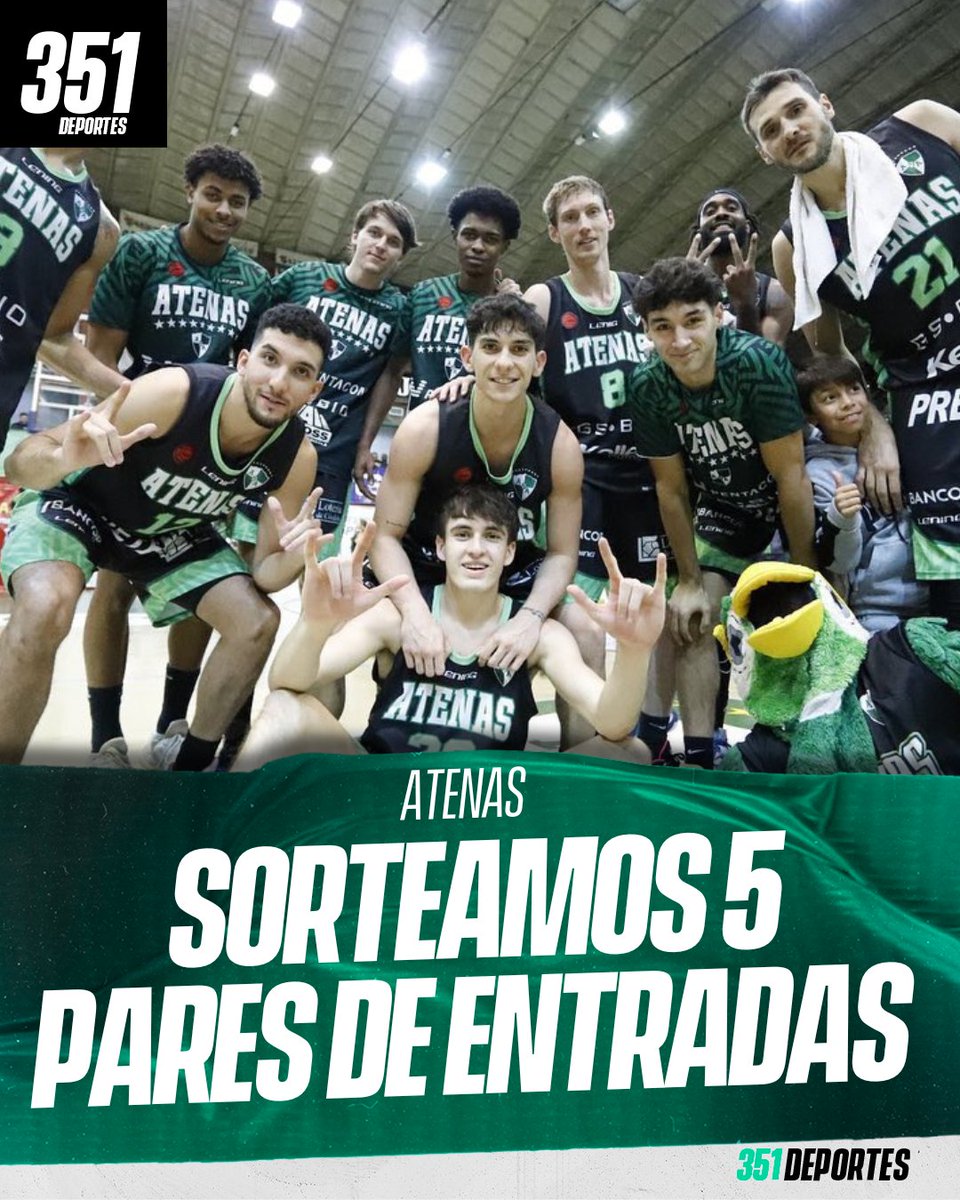 🚨 ¡SORTEO EN #351DEPORTES!

🇬🇷 #Atenas superó la primera prueba y derrotó a #SanLorenzo para poner la serie 2-1. Este jueves a las 22.00 hs vuelve a recibir al "Ciclón" y nuevamente está obligado a ganar para mantener la categoría.

🏀 El martes vivimos una gran fiesta en el