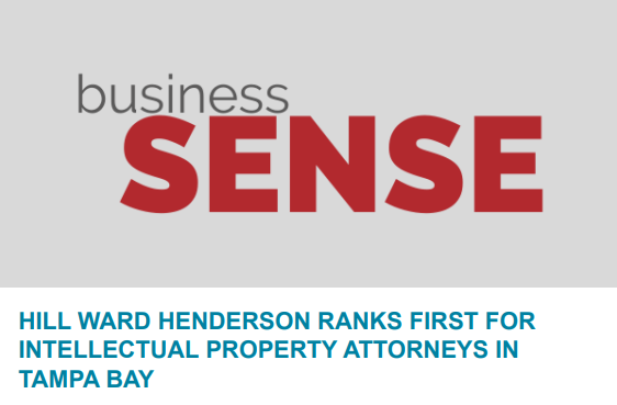 We are pleased to announce our top ranking for the number of IP attorneys in Tampa Bay published by the Tampa Bay Business Journal in the April 21 – 27, 2023 print edition. Read more here hwhlaw.com/advisory-hill-…