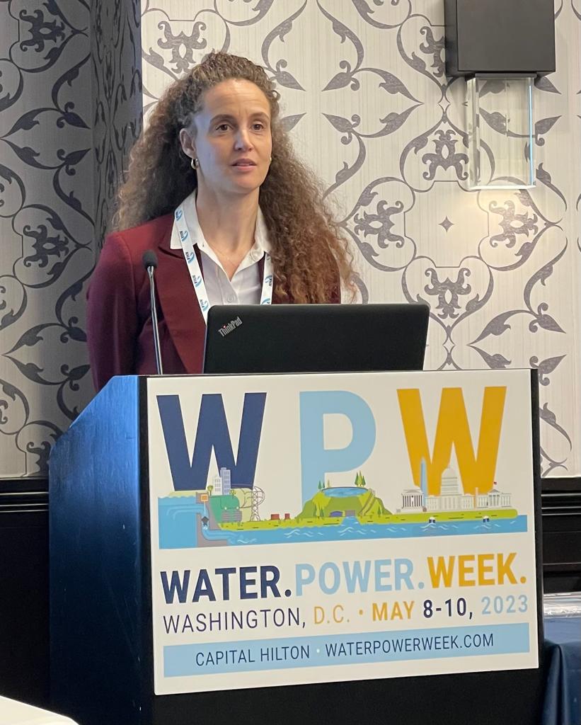 iha_org's tweet photo. ‘Is hydropower growth on track with the net-zero pathway? In essence no. Fast hydro growth is possible but net zero requires higher ambition.’ Yasmina Abdelilah of IEA sets out the context for market policy intervention. @YasminaAbdelil1 @IEA #Withhydropower #WPW23 https://t.co/k5Nwg81JQg
