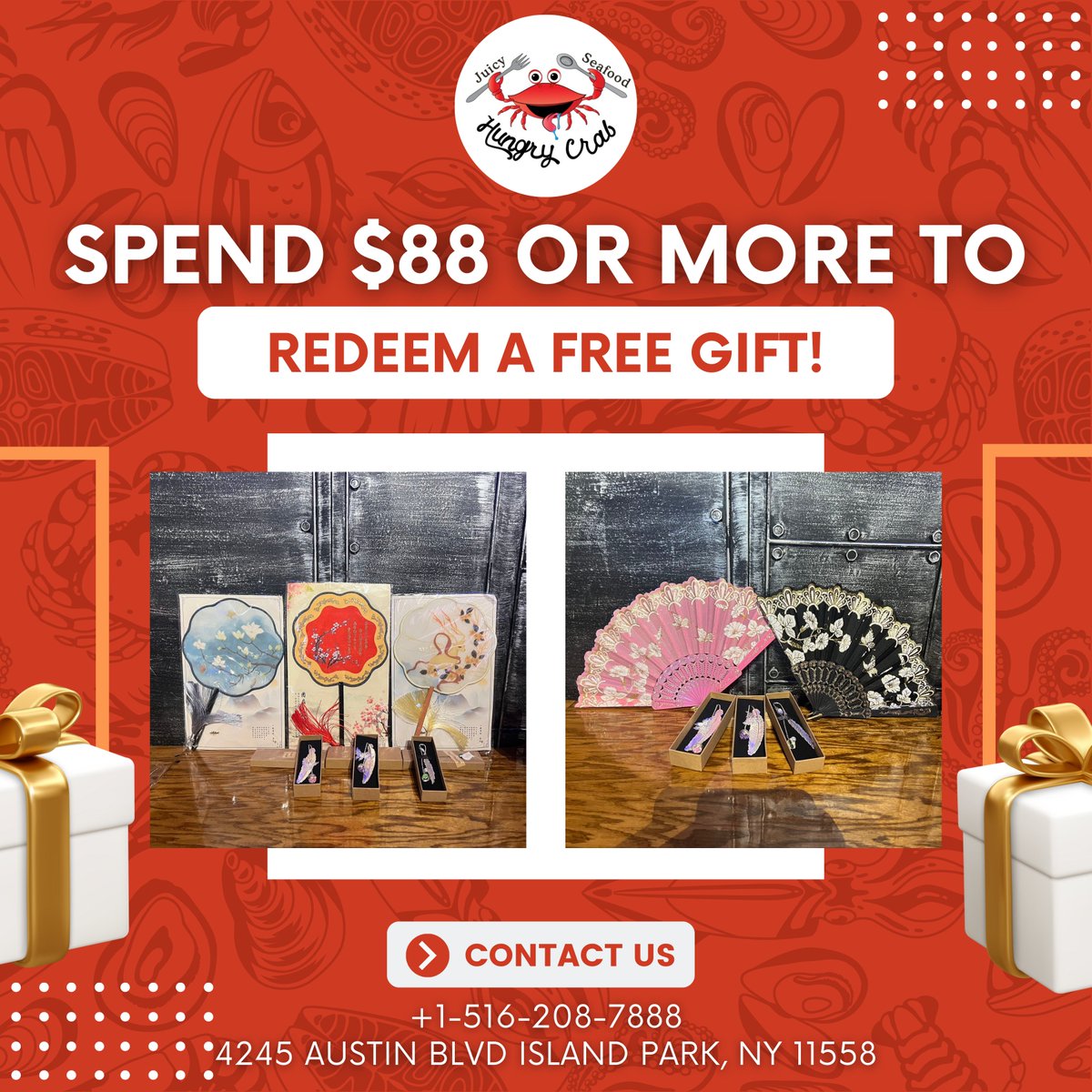 HungryNy's tweet image. Looking for the perfect way to show your love this Mother&apos;s Day? Come to Hungry Crab Juicy Seafood and enjoy our mouthwatering seafood dishes. Plus, spend $88 or more and receive a free gift as a special treat for mom! 💐💕
#MothersDay2023 
#Motherstreat
#Idealgift