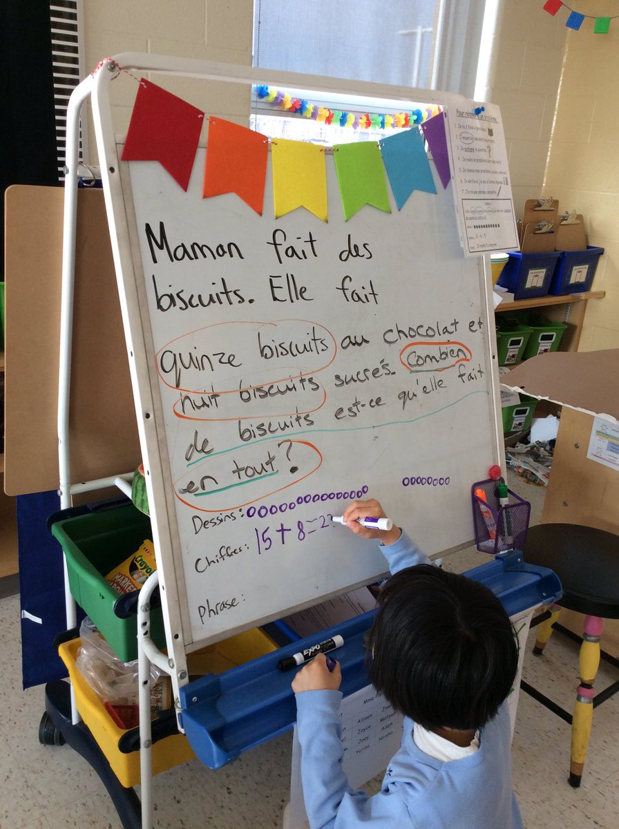 MmePletsch's tweet photo. On résous les problèmes de mots ensemble! Solving word problems step by step together! https://t.co/EOg1pO9TiC