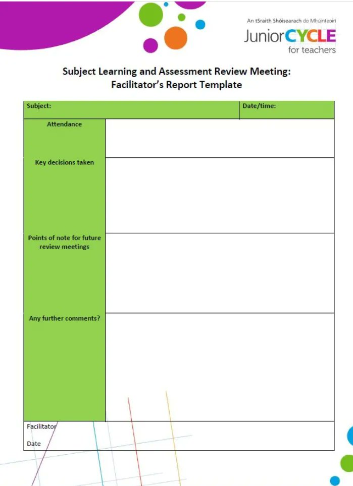Here are links to support the SLAR Meeting Process:
Sharing Samples of Work: buff.ly/3HLFqz5  
Running Order of Samples: buff.ly/3LY0Ifq  
Facilitator's Report:  buff.ly/3ND8cph
