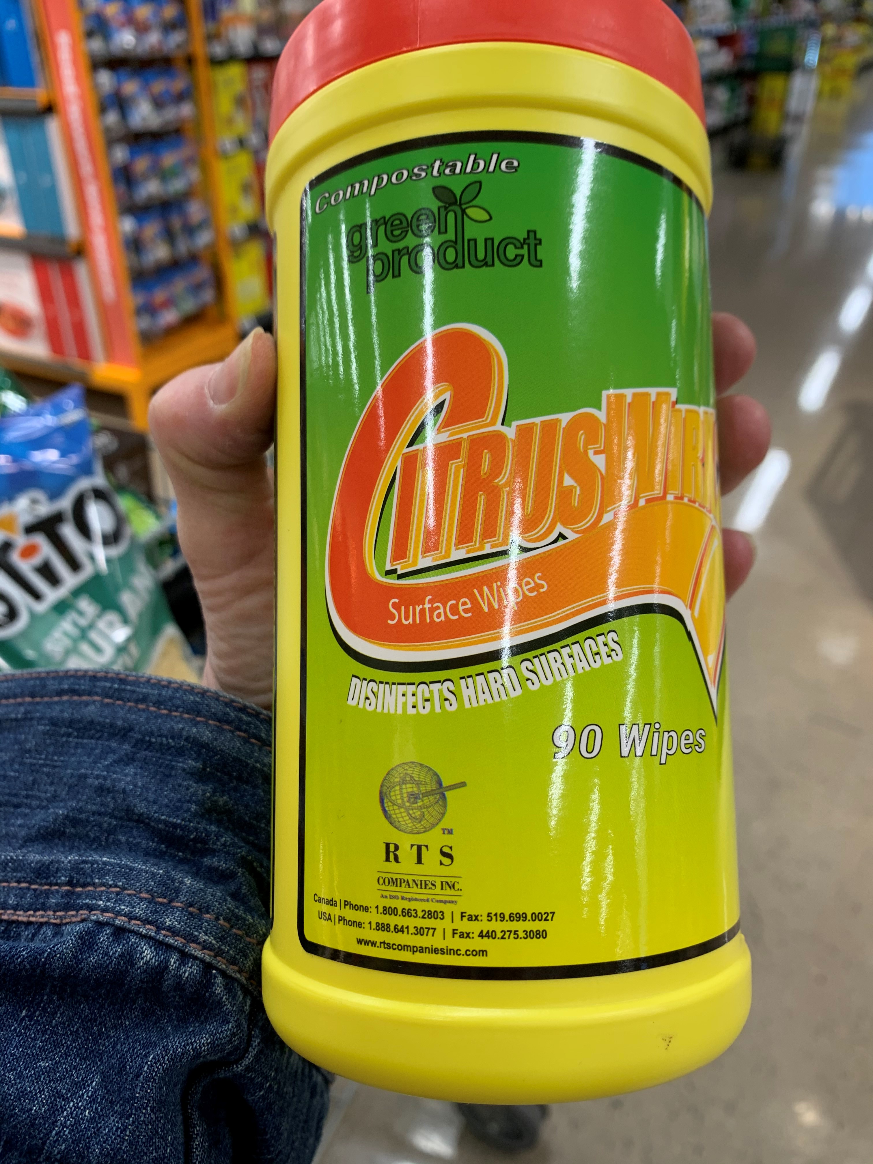 CitrusWirx Disinfectant Wipes Bucket, 460 Wipes