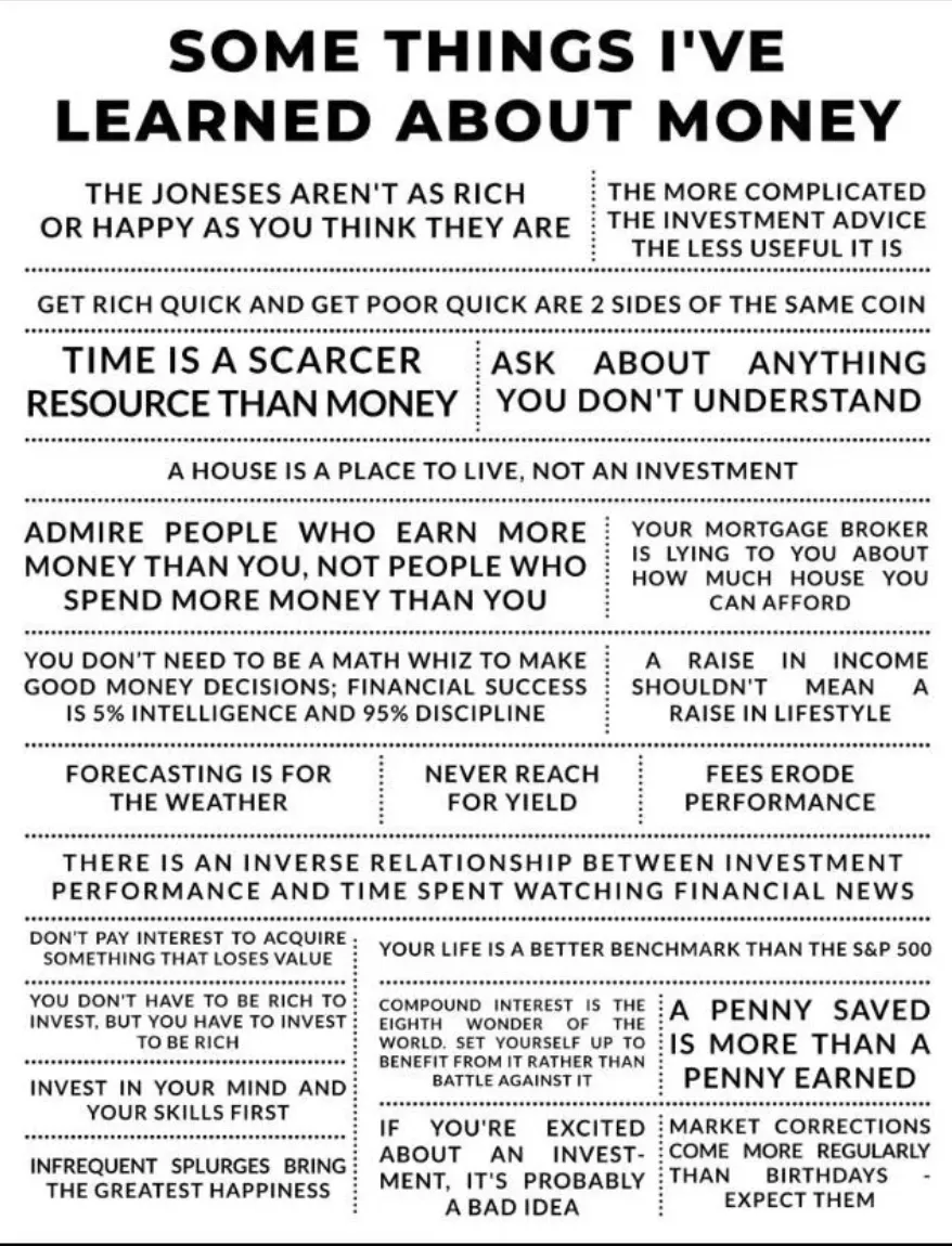 QCompounding's tweet photo. Some things I learned about money 👇 https://t.co/m3jrvl9hX4