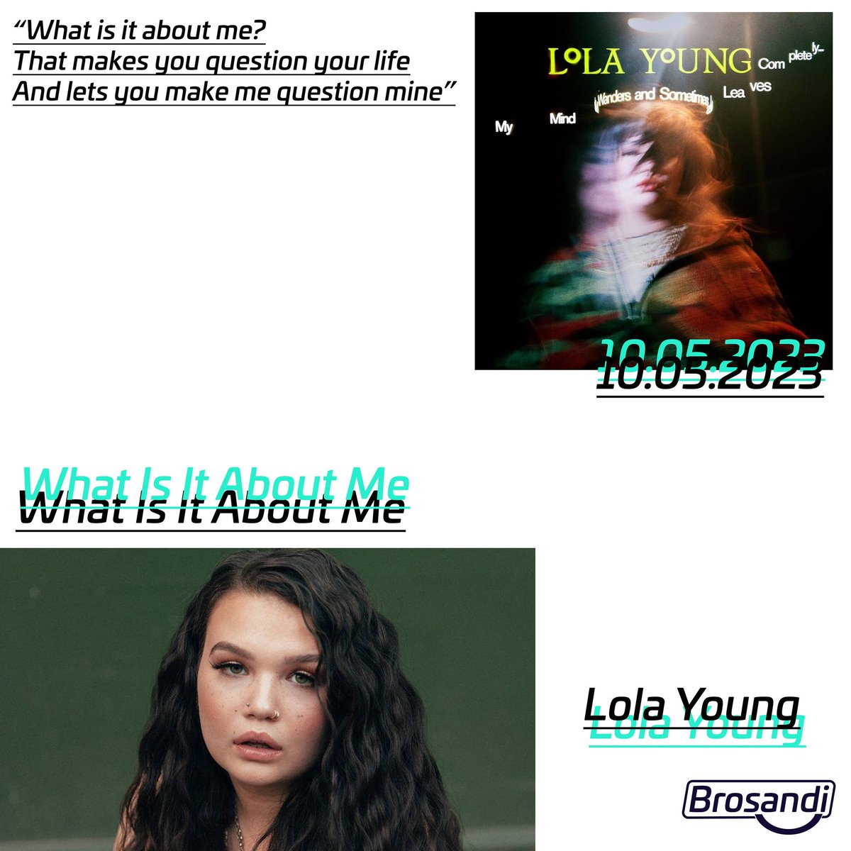 Lola Young hasn't put out a bad song yet and this one is no exception. The 'Money' EP is a must listen. 
.
#whatisitaboutme #lolayoung #newmusic #daily #musicblog #brosandi #norwich