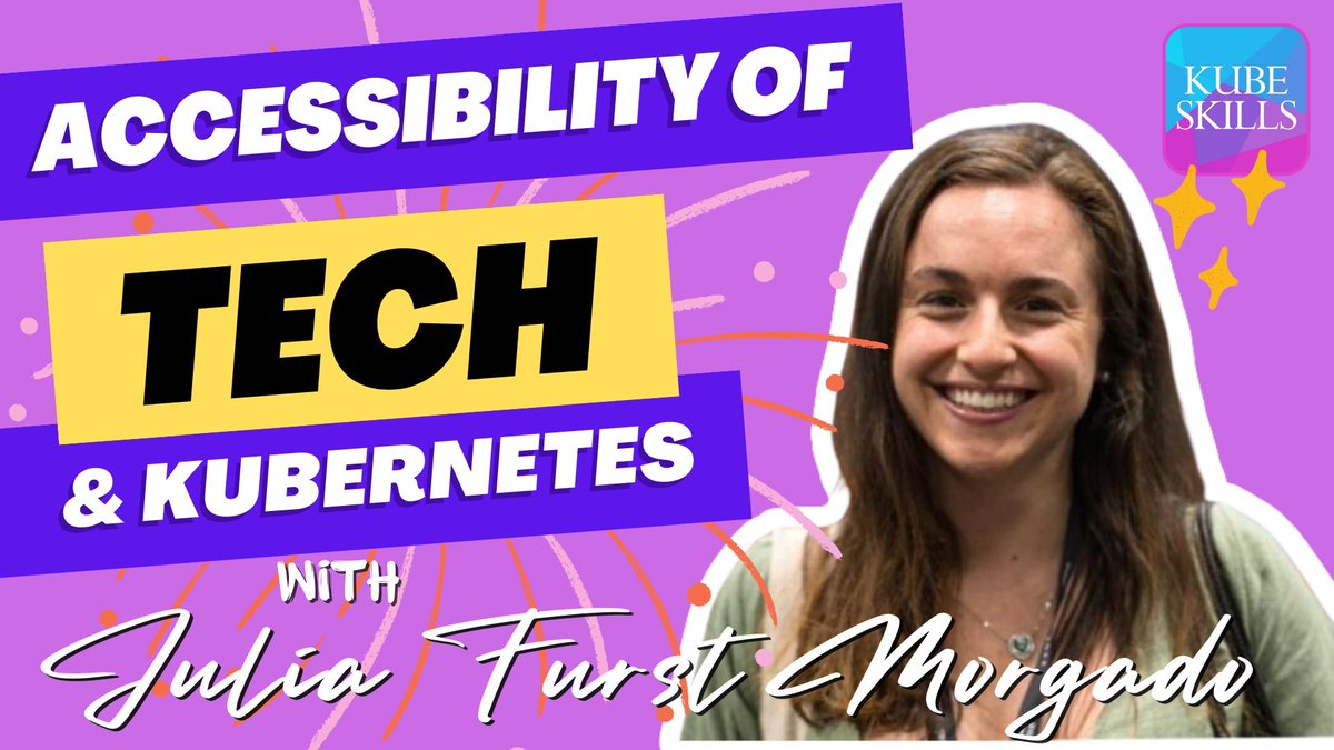 kubeskills's tweet photo. ▶️ Live tomorrow at 1pm EDT‼️ Join and post your questions! @juliafmorgado will tell us about accessibility in tech and #kubernetes‼️ Is it easy to learn for beginners? What are the barriers⁉️ https://t.co/sctRxzNSpk https://t.co/syzUVJDogc