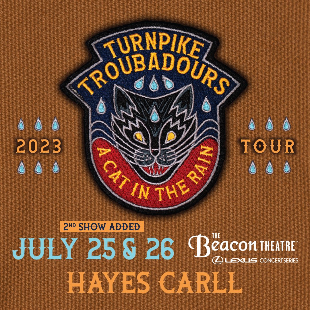 Looking forward to these two shows with @TpTroubadours July 25 & 26 at New York City’s @BeaconTheatre • tickets on sale Friday