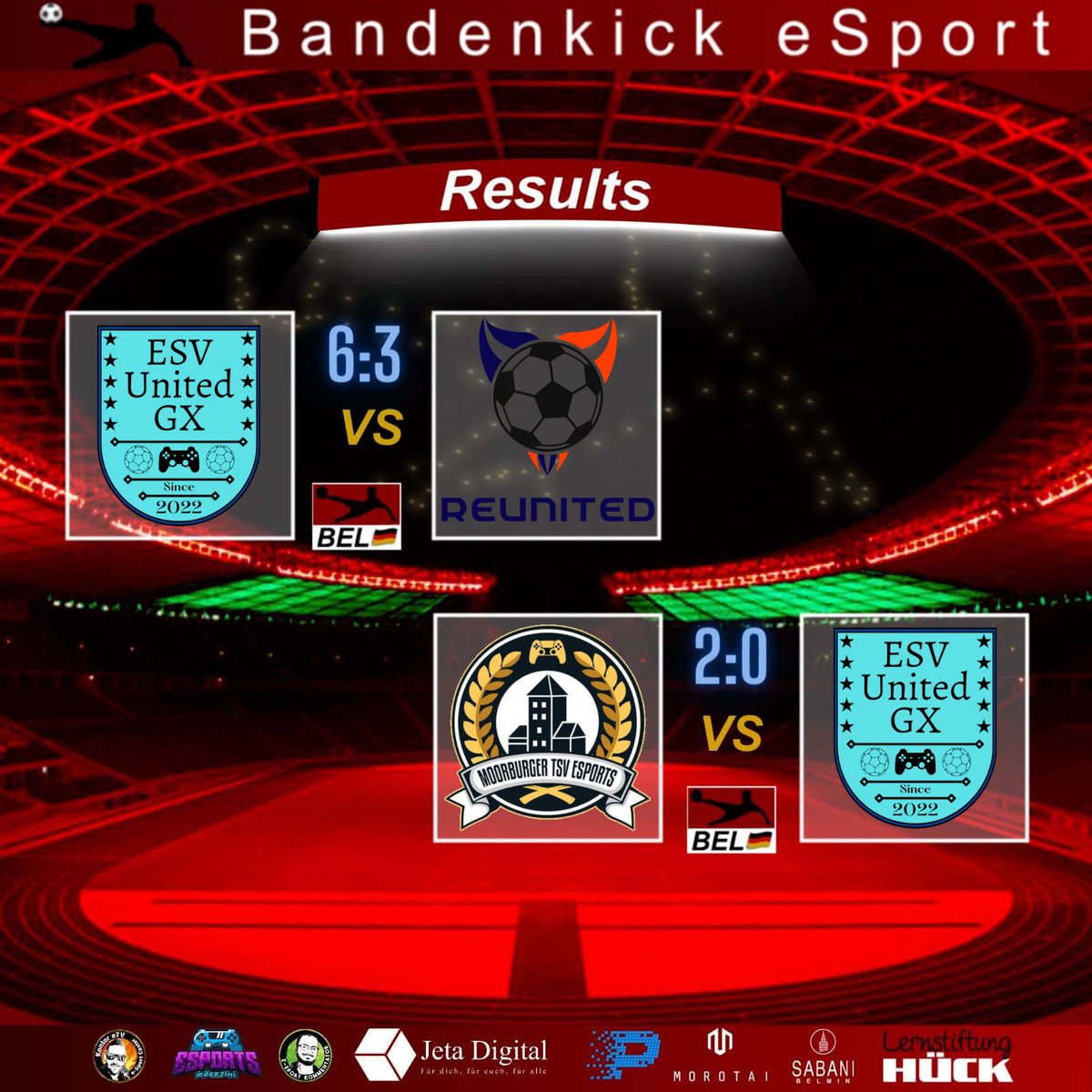 Der letzte Spieltag der BEL
<a href="/bandenkick/">Bandenkick</a> 
<a href="/MagazineClubs/">eSports Magazine Pro</a> 
<a href="/lernstiftung/">Lernstiftung Hück</a>