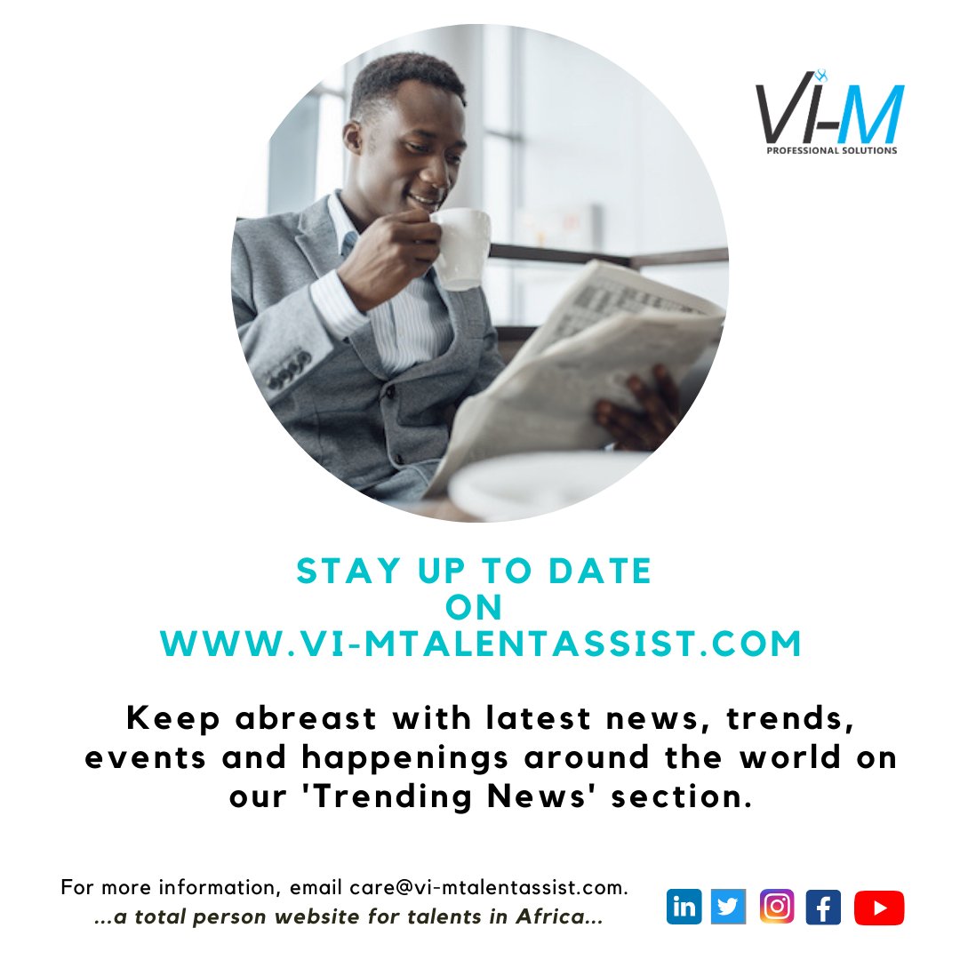 ViMTalentassist's tweet photo. VI-M Talent Assist gives you latest #news from around the world, New #Fashion trends and many more.

Check out https://t.co/h2sjENV9yn https://t.co/DsuZIQsGZN