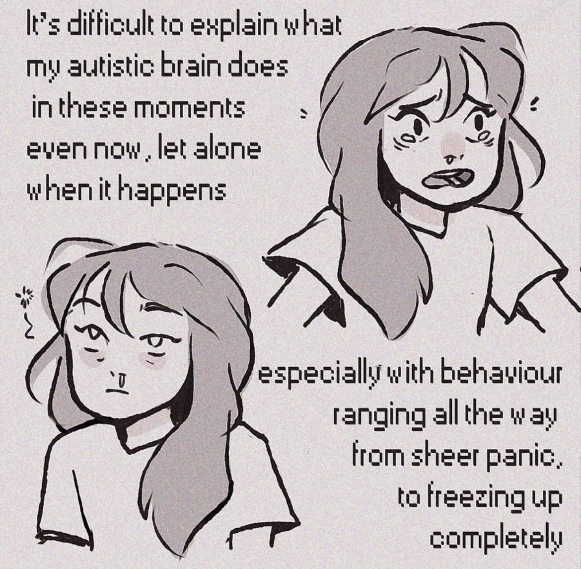 cause the good doctor cringe is all over our timelines and i actually feel a little mixed about it's representation of meltdowns i thought i'd share my meltdown comic ™ again 🥲 1/2