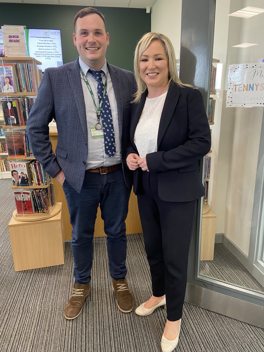 NiallMurray2013's tweet photo. A brilliant dayand fantastic opportunity for our pupils to take part in a question and answer session with First Minister designate @moneillsf 👏🏻 @newryarmaghsf @barraomuiri https://t.co/uOGMloRiMk