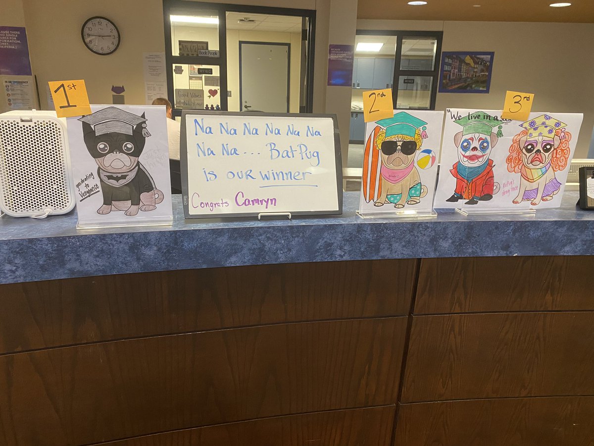 GrahamLibrarian's tweet image. These senior pugs turned out so good.  #librarylife #passiveprogramming