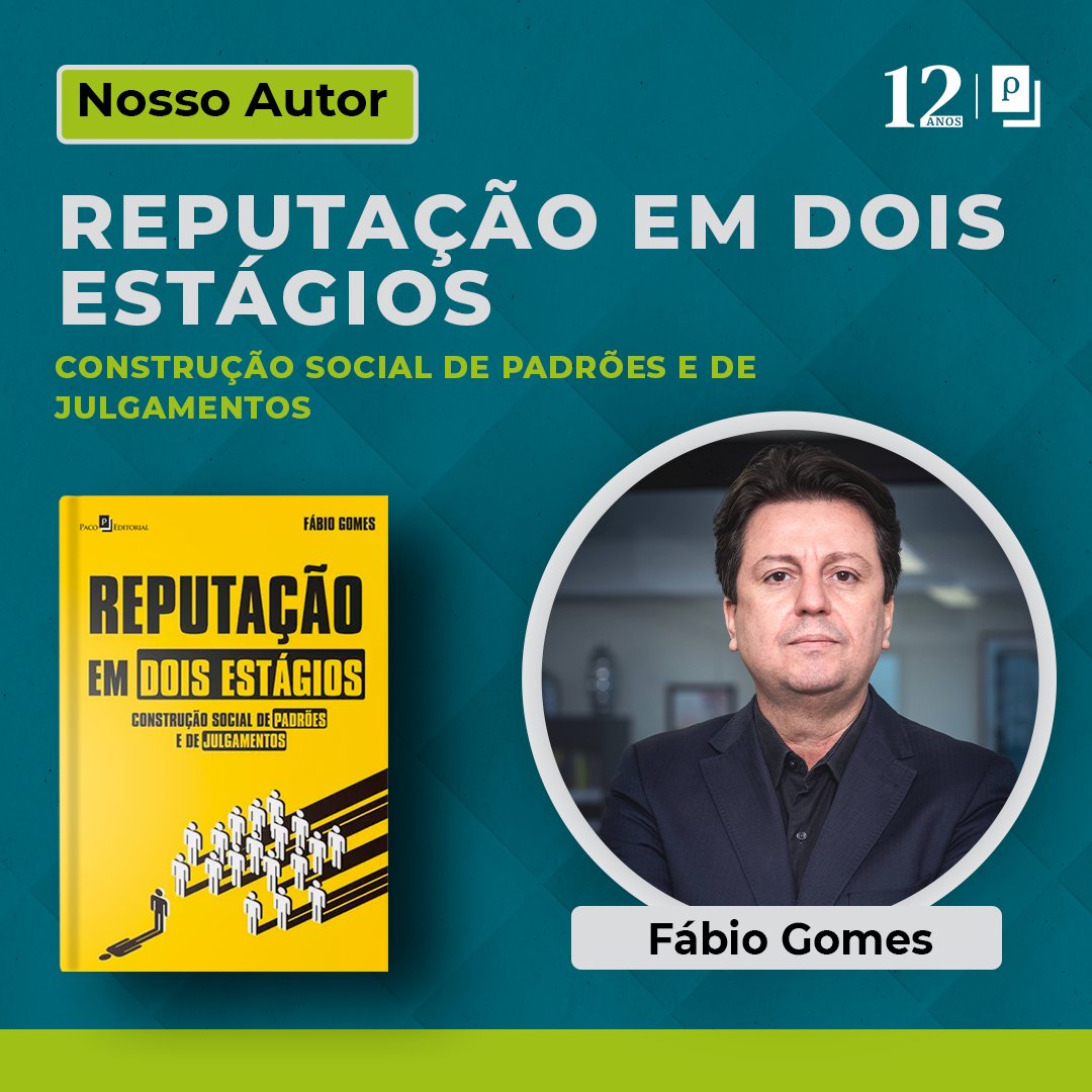 Paco_Editorial's tweet photo. Fabio Gomes é o nosso autor de hoje. Publicou com a Paco a obra "Reputação Em Dois Estágios - Construção Social De Padrões E De Julgamentos”

Confira a obra, em nossa loja! 

https://t.co/BVIhYELicJ

#pacolivros #pacoeditorial #livros #autor #paco #livrosemaislivros #comunicação https://t.co/bjG29zgkW4