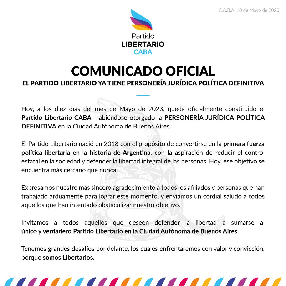 NellyGracielaO1's tweet photo. Libertarios!!! 
@LibertarioCABA 
@NicolasEmma10 
@vciudadanasarg
#libertarios 
#caba2023 
#Elecciones2023 https://t.co/jWO5HKwVup
