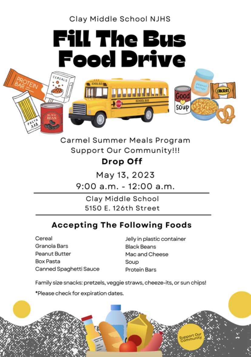This Saturday! #fooddrive ⁦<a href="/myccs/">Carmel Clay Schools</a>⁩