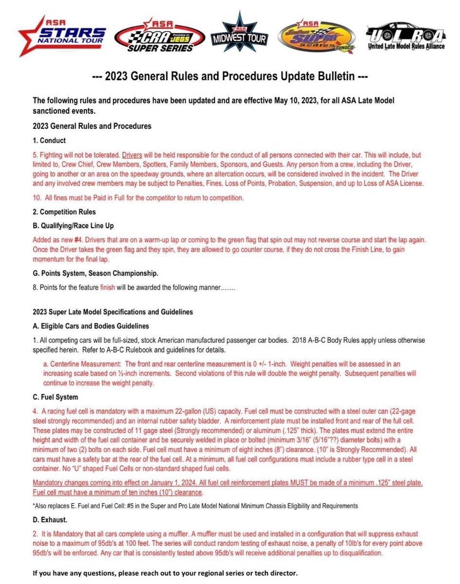 Short Track Scene on Twitter "Today's ASA rules bulletin addresses