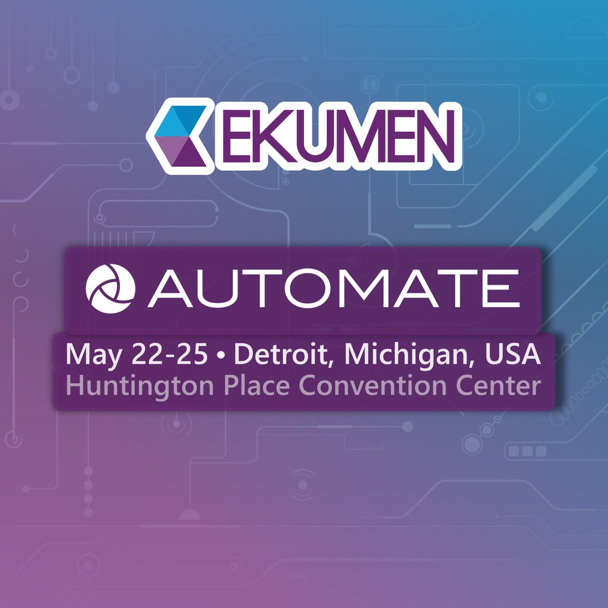 Our team we'll be participating in the 2023 #AutomateConference, where we'll be showcasing our cutting-edge #robotics and #extendedreality software solutions. 🤖🌟

Feel free to contact us through email at contact@ekumenlabs.com. 📩

#Automate2023 #Robotics #AR #VR #Innovation