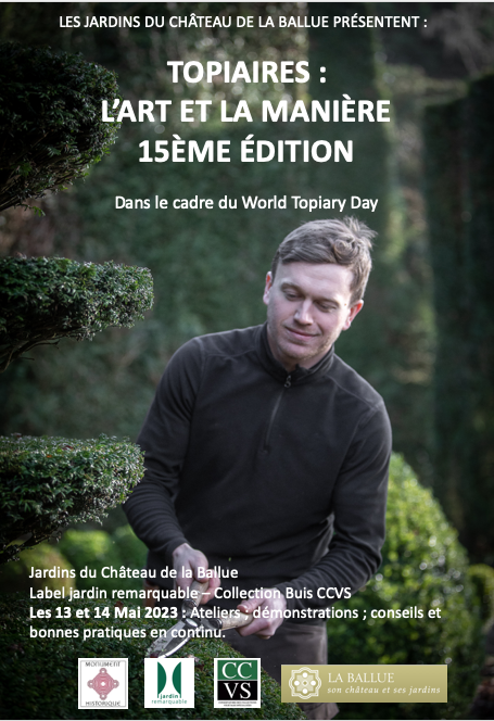 LaBallue's tweet photo. Topiaires, l'Art et la Manière, les 13 et 14 mai 2023, au Château de la Ballue
https://t.co/8jyHvWi1Bo https://t.co/SirsYEG45v