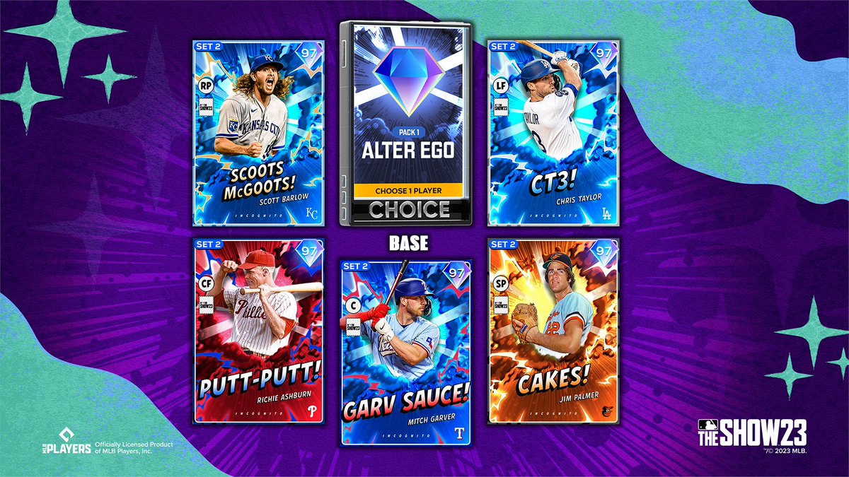 New pack coming this Friday!

Your Alter Ego player items in the Base Round. 🤩⚾

Available tomorrow Friday noon PT.
mlbthe.show/nfm

#MLBTheShow