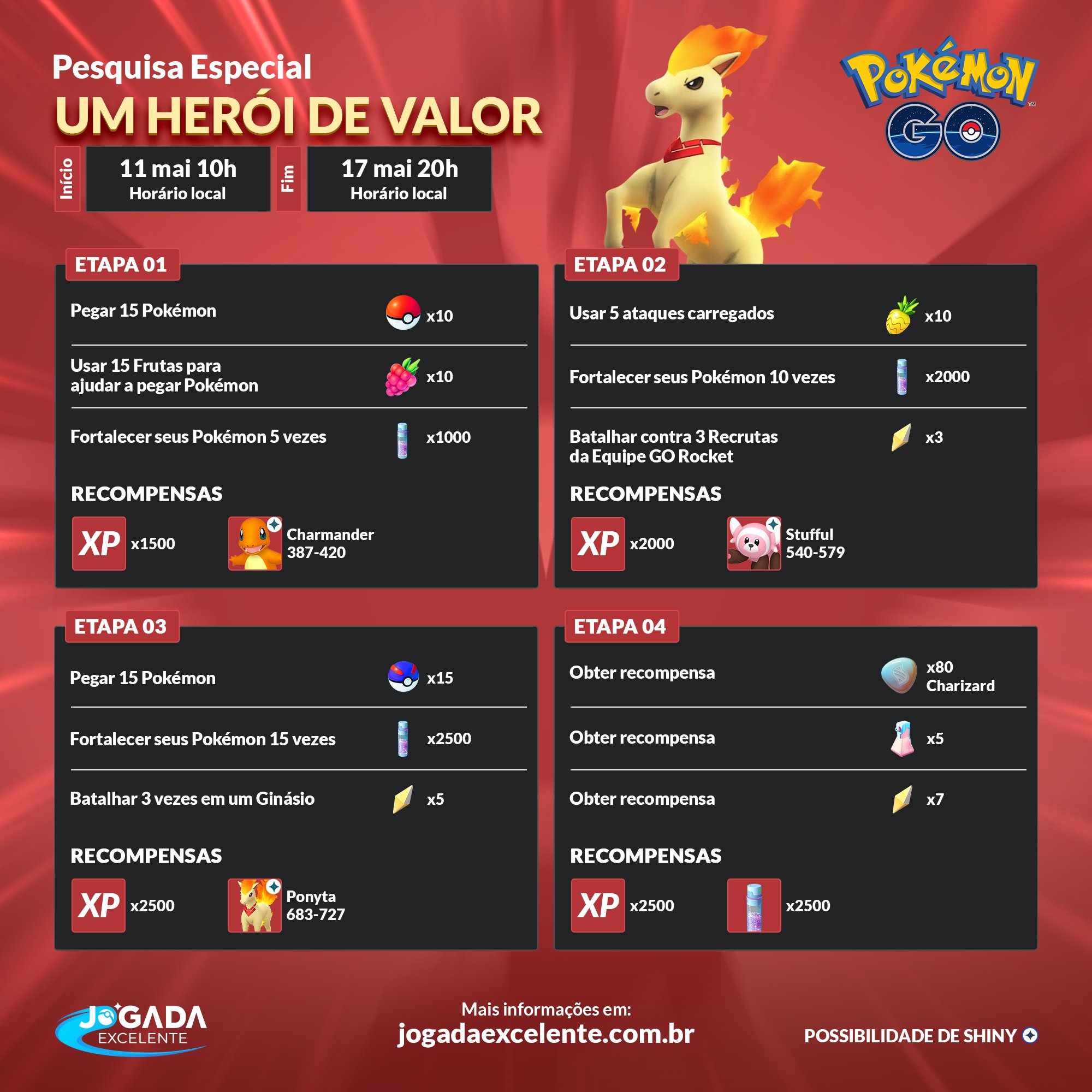 Jogada Excelente on X: Pokémon GO: Hoje acontece a Hora Lendário com  Moltres. Durante o evento, Reides 5 Estrelas aparecem em todos Ginásios  disponíveis. Data: 20/07 das 18h às 19h (horário local).