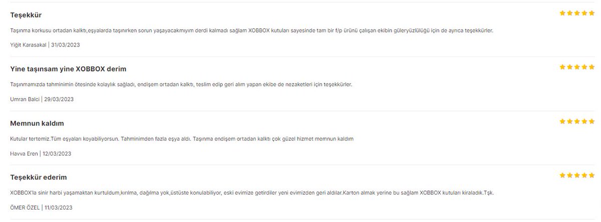 xobboxcomtr's tweet image. Sizden gelen DEĞERLİ yorumlar. Taşınacak Mısın? XOBBOX&apos;a Baksana!
Whatsapp ve İletişim: 0546 962 0 269
#xobbox #taşınacakmısın #taşınmakutusu #değertaşıyankutu #taşınmakutusu #kartonkutu #kartonkoli #taşınmamalzemeleri #taşınmakolisi #taşınmapaketi #taşınmaseti #nakliye #streç