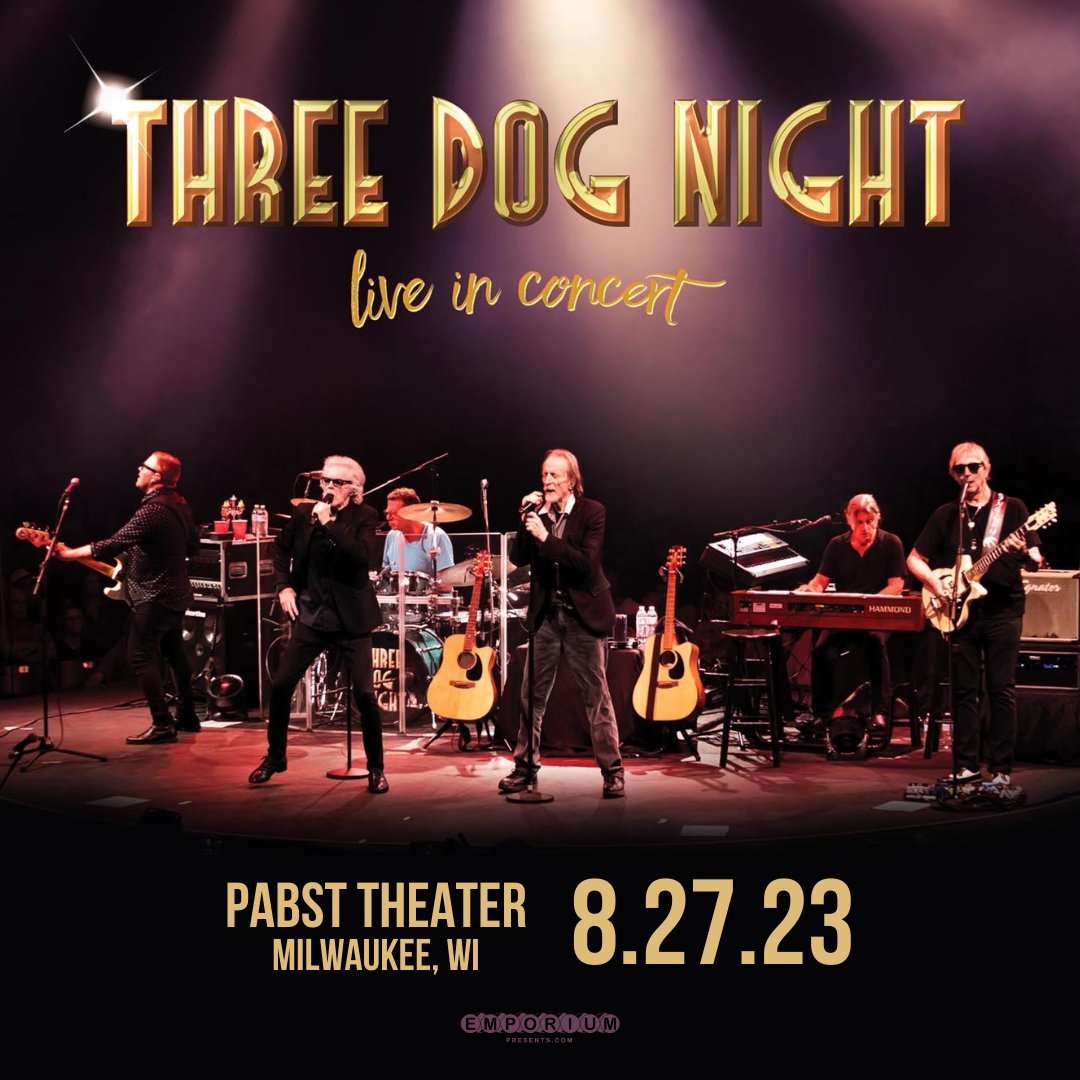 emporiumlive's tweet image. RESCHEDULED: @threedognight 📍Milwaukee, WI – Pabst Theatre has been rescheduled from 5/26 to 8/27.

Your tickets will automatically transfer to the new date. If you are unable to attend the rescheduled show, ticket refunds will be issued at the point of sale.

#threedognight