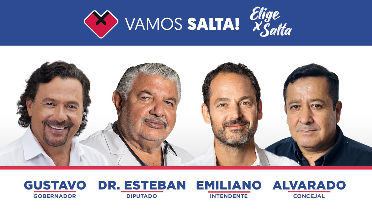 EstebanSalud's tweet photo. ✌️ Este es el camino #Lista2 #vamosalta #elpjsosvos #poramorasalta #EligexSalta #pjsalta
📍Gustavo Gobernador
📍Dr. Esteban Diputado
📍Emiliano Intendente
📍Ernesto Concejal https://t.co/YbrGE234ZJ