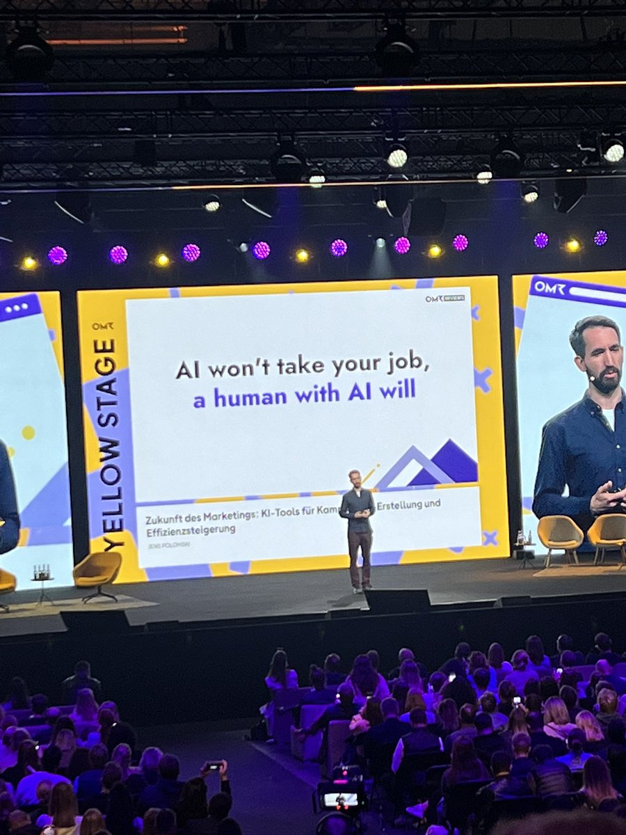 m_froehlich's tweet photo. Werden wir jetzt alle durch KI ersetzt?
Die Antwort von Jens Polomski. #OMR2023 #OMR #ki #kitools #marketingmachtfröhlich https://t.co/iEqy1MQCQ7