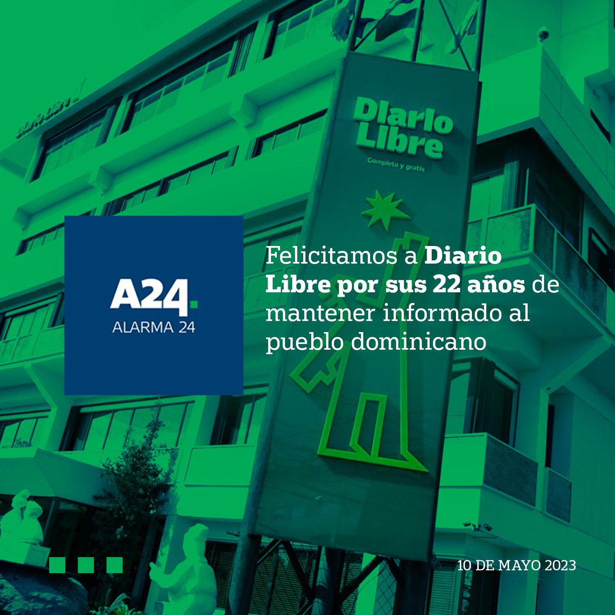 A24protege's tweet photo. ¡Enhorabuena @DiarioLibre! 🎉🗞️ https://t.co/Zwg89EQFoX