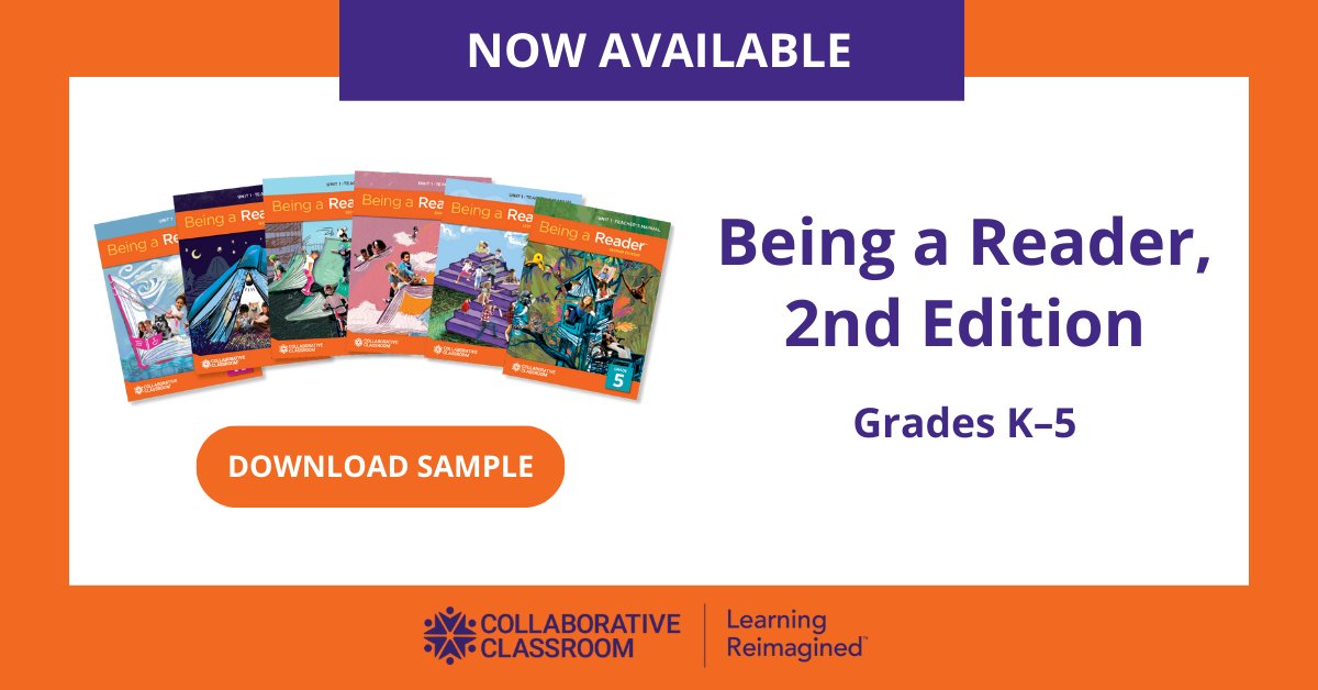 It's here! Being a Reader, 2nd Edition has been expanded to include upper elementary grade levels and is now available for purchase! 📚

Try it out. Download sample lessons today! 📖 collabclass.link/3VzASS6