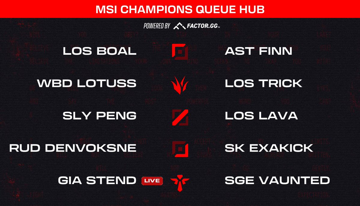 EMEA Champions Queue tweet media