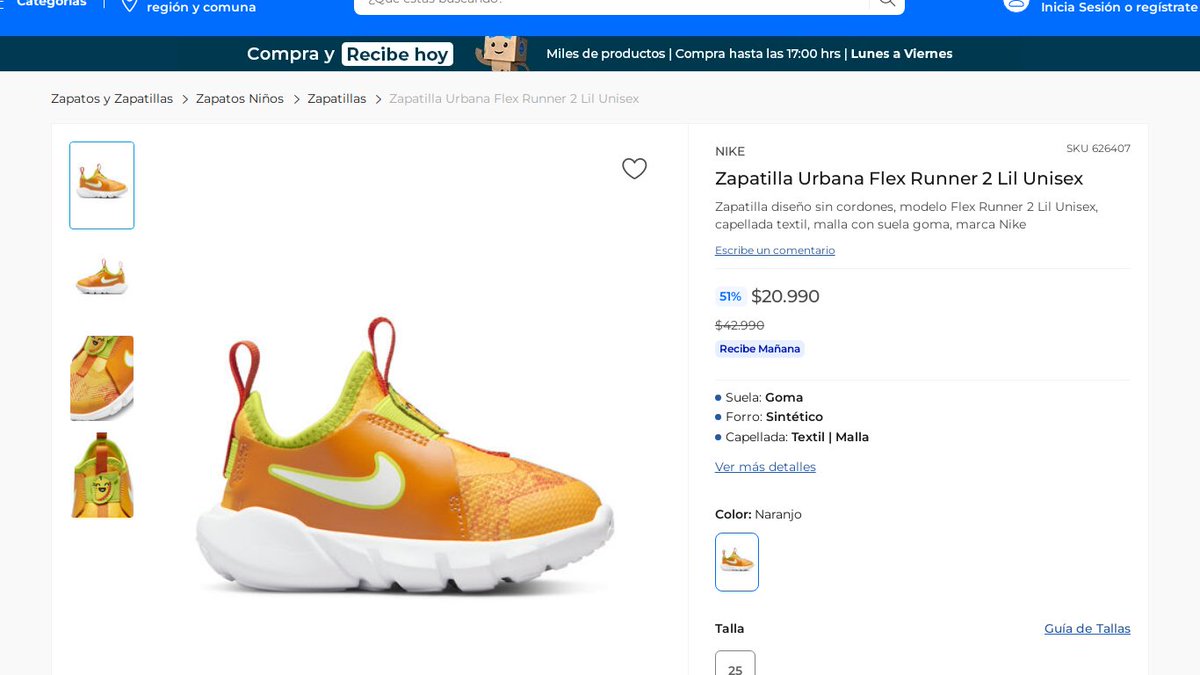 ¡Oferta única! Zapatilla Urbana Flex Runner 2 Lil Unisex de Nike con 51% de descuento, por solo $20.990 en Paris. #ZapatillasBaratas

cl.ofertitas.dev/?p=paris-62640…