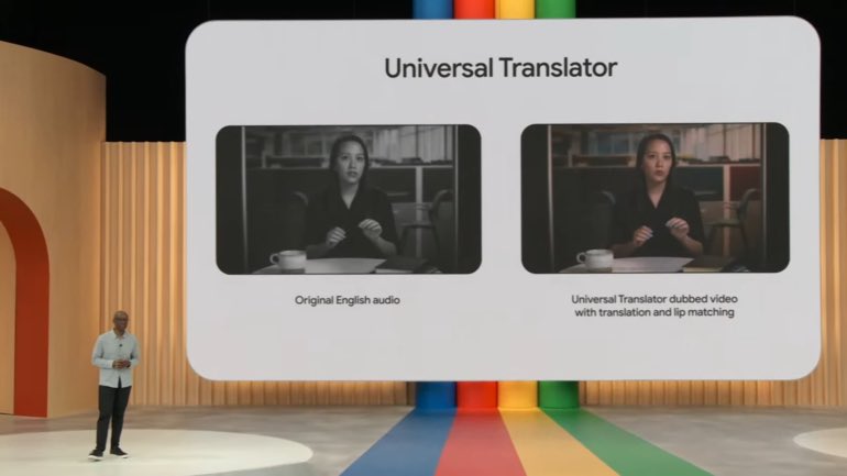 EricaBrozovsky's tweet image. And just like that, I’ve been universally translated #googleio #GoogleIO2023 #universaltranslator