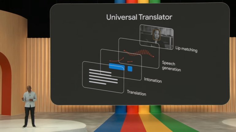 EricaBrozovsky's tweet image. And just like that, I’ve been universally translated #googleio #GoogleIO2023 #universaltranslator