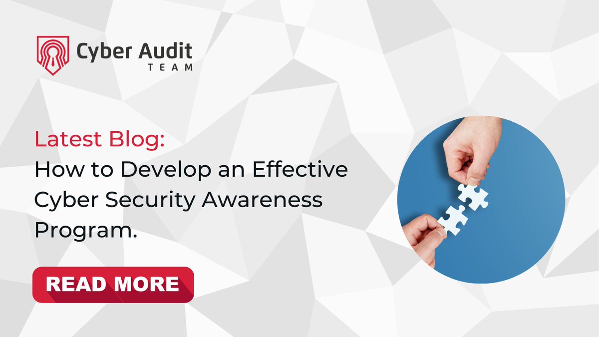 Establishing an effective &amp; measurable cyber awareness program, of which Cyber Security Awareness Training (CSAT) is but one component, is essential towards mitigating your organisation’s exposure to potential cyber risk. Learn more >> cyberauditteam.com/blog/cyber-sec…