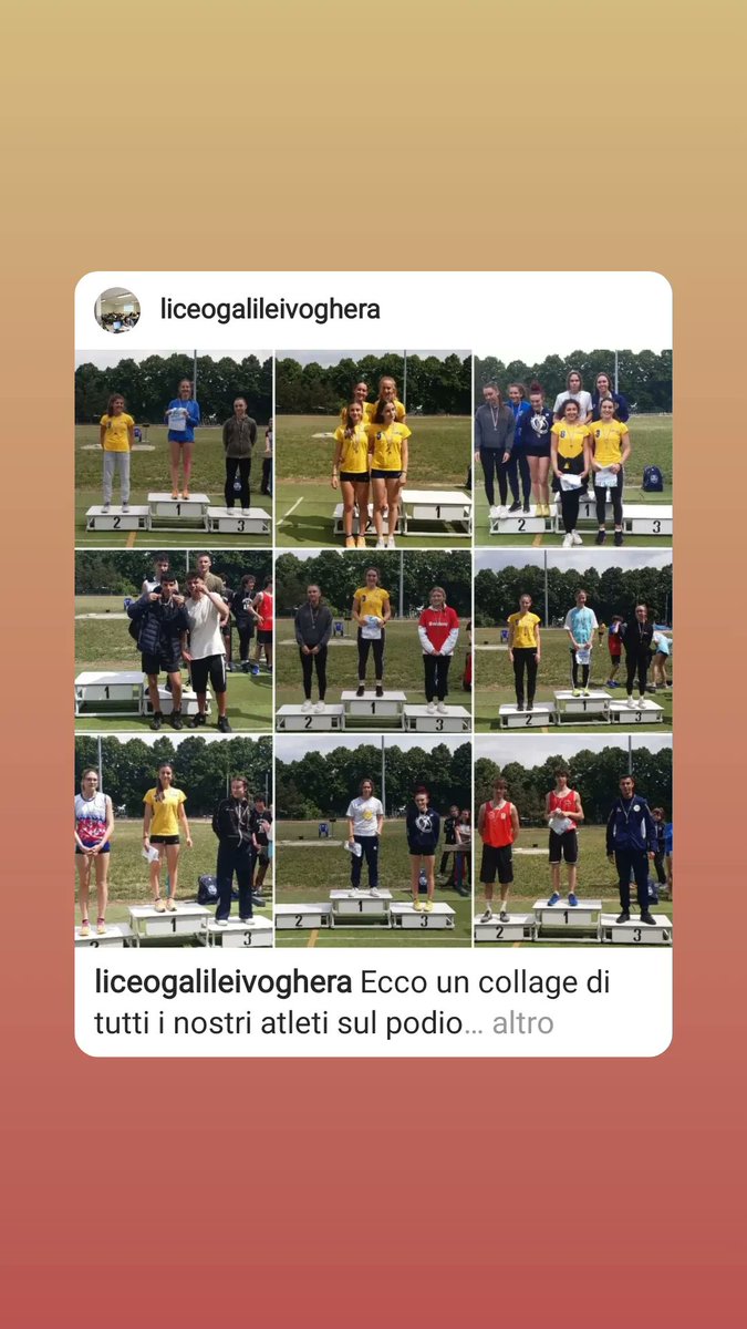 #campionatiprovinciali di #atletica Un collage dei nostri studenti sul podio! Bravissimi, ragazzi!