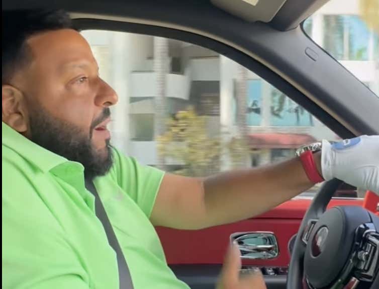 barstoolsports's tweet photo. DJ Khaled Has Revolutionized The Golf Game By Driving To The Course With His Glove On https://t.co/9SL7W2CaXy https://t.co/DBwQZ2kyig