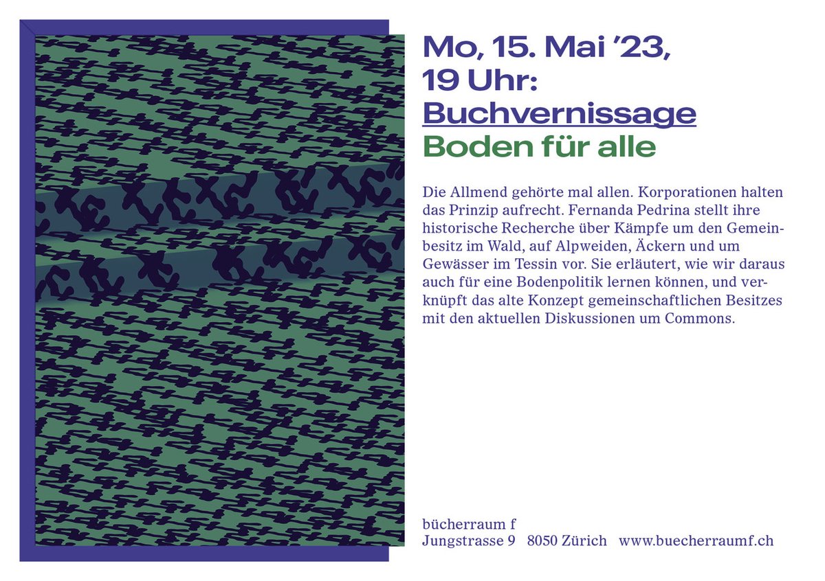 Wenn alle gemeinsam besitzen: Der bücherraum f startet aufs Neue mit einem Vortrag von Fernanda Pedrina zum Gemeinbesitz. Was wir aus historischen Korporationen lernen können und wie sie sich mit den neuen Bestrebungen um sozial verantwortliche Commons verbinden lassen.