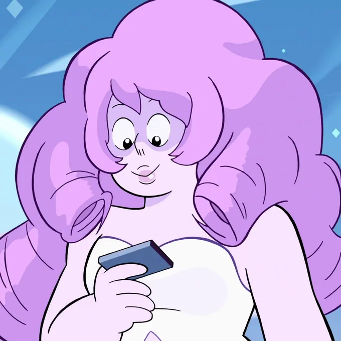 im honestly sooo in love with the way rose quartz is designed to appear dreamy like shes one of the i think few characters who is designed wih required shading, she looks so out of place when shown with other gems and i feel it adds so much to who shes supposed to be