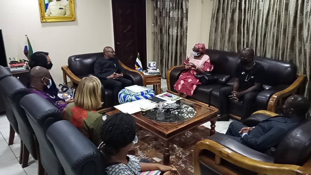 uslthc1's tweet photo. Today the Vice president of Sierra Leone,
@VP_Jalloh, received @missionbrainorg representatives in his office, as they visit the country to discuss with the #USLTHC/#MoHS the implementation of plans for the reestablishment of Neurosurgery program in S/L. https://t.co/i8HxSPF28F