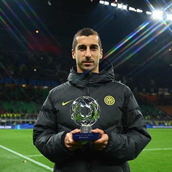 🔸Milan-İnter mücadelesinde maçın oyuncusu ödülü Mhkhitaryan’ın oldu.
#UCL